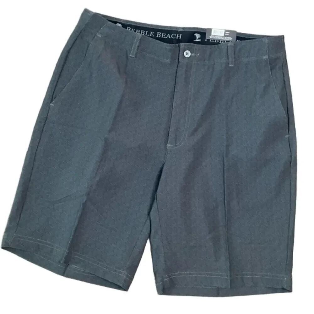 Pebble Beach Men's Shorts Golf Performance Black Size 36 NWT